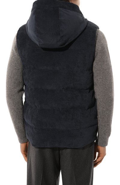 Утепленный жилет из вельвета KITON, арт. UGK079K0234F, фото 4