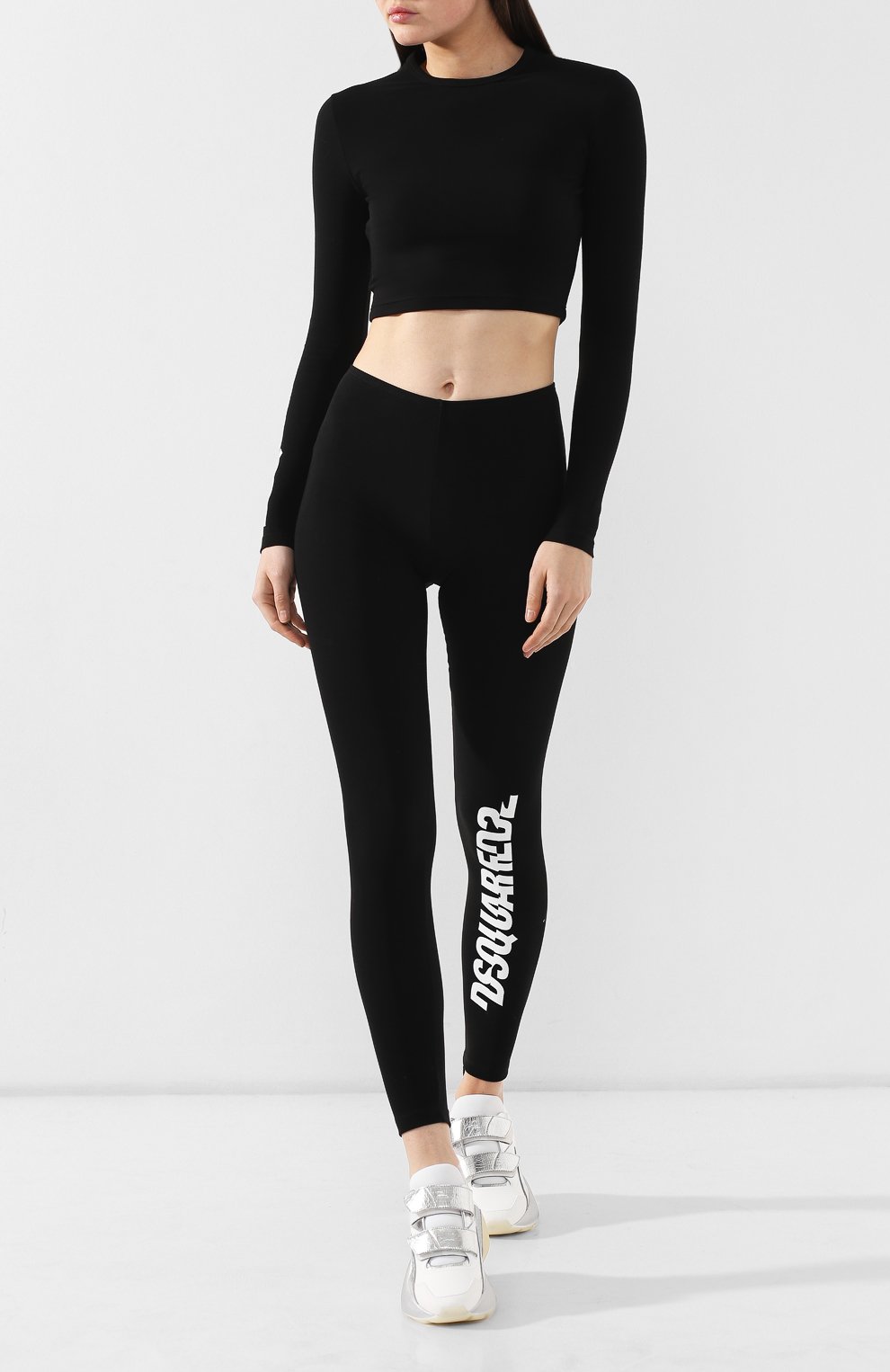 Хлопковые легинсы DSQUARED2, арт. D8LM02500, фото 2