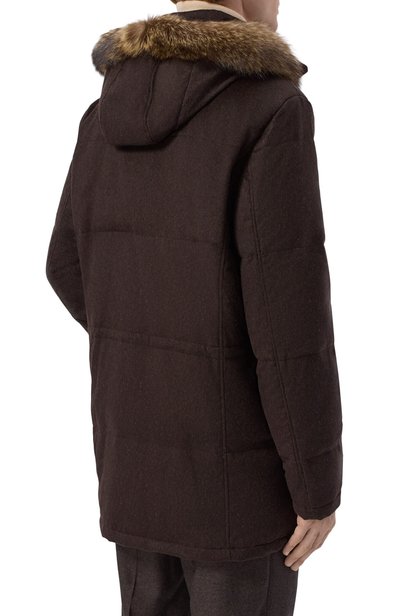 Кашемировый пуховик с отделкой из енота STEFANO RICCI, арт. MDJ6300293/4816, фото 4
