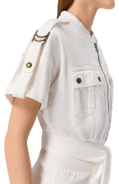 Хлопковый комбинезон AERONAUTICA MILITARE белого цвета по цене 38100 руб., арт. TU0161DCT04266, фото 4 Хлопковый комбинезон AERONAUTICA MILITARE, арт. TU0161DCT04266, фото 4