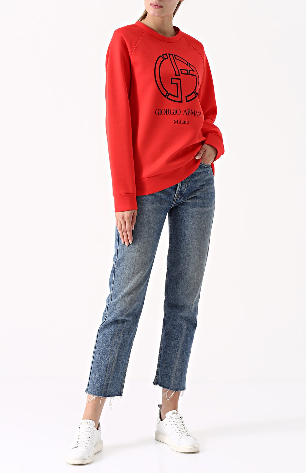 Хлопковый свитшот с логотипом бренда GIORGIO ARMANI, арт. 6YAM90/AJSXZ, фото 2