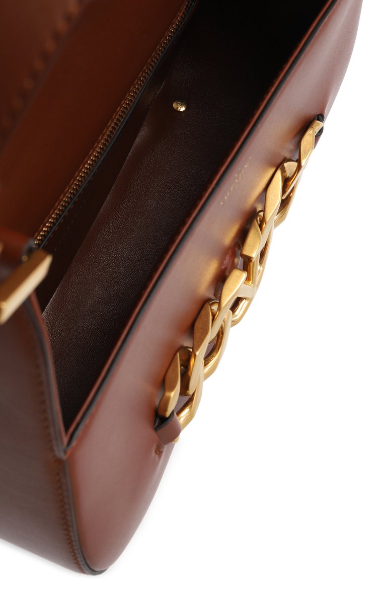 Женская сумка vlogo chain VALENTINO коричневого цвета, арт. 1W2B0K80ZHF 0NO | Фото 5 (Размер: medium; Материал: Натуральная кожа)