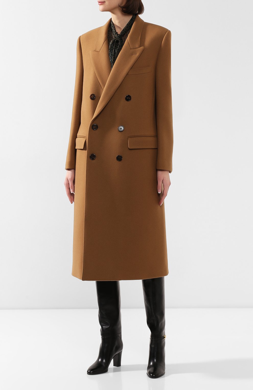 Пальто из смеси шерсти и кашемира CELINE, арт. 2M225758E, фото 3