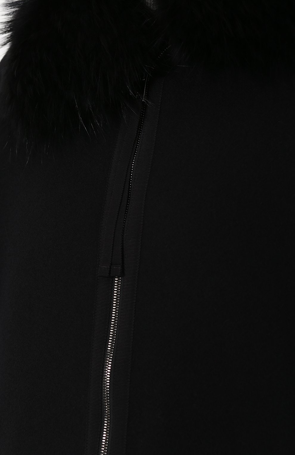 Шерстяной пуховик с меховой отделкой MONCLER, арт. C2-093-46707-00-549FH, фото 5