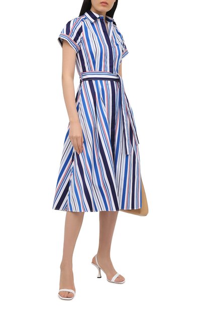 Хлопковое платье LORO PIANA синего цвета по цене 206000 руб., арт. FAL7088, фото 2 Хлопковое платье LORO PIANA, арт. FAL7088, фото 2