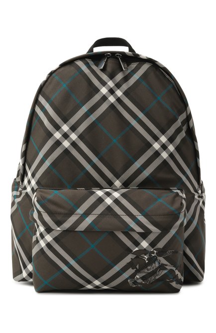 Мужской рюкзак BURBERRY темно-коричневого цвета, арт. 8102238 | Фото 1 (Материал: Текстиль; Размер: large; Материал сплава: Проставлено; Драгоценные камни: Проставлено)