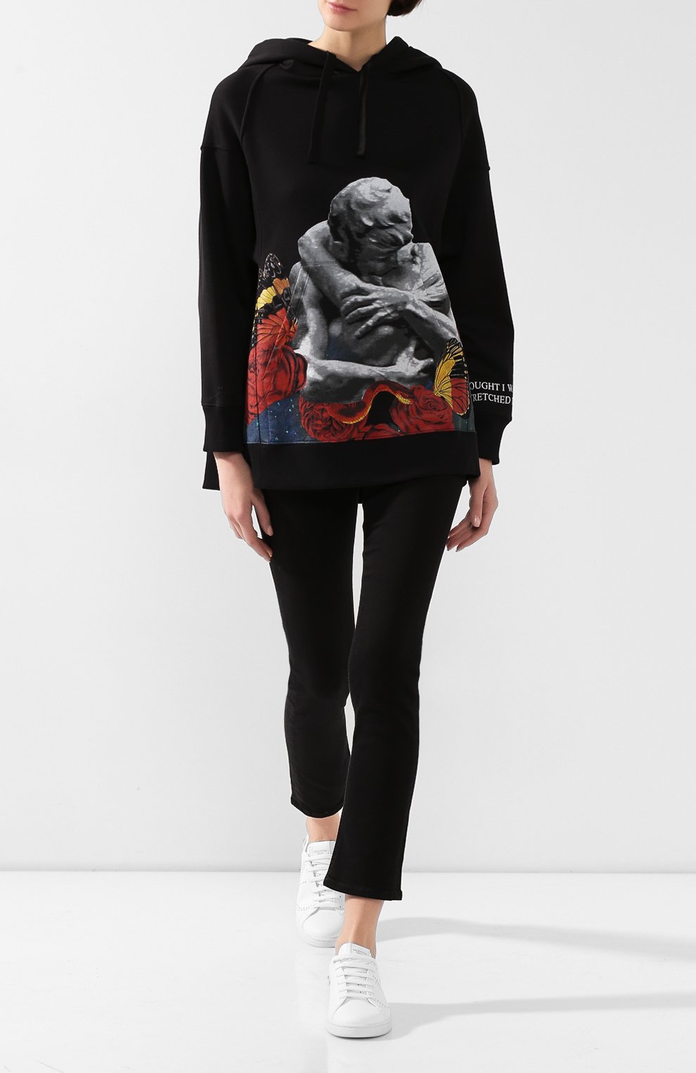 Хлопковое худи VALENTINO, арт. SB0MF03Q4WH, фото 2