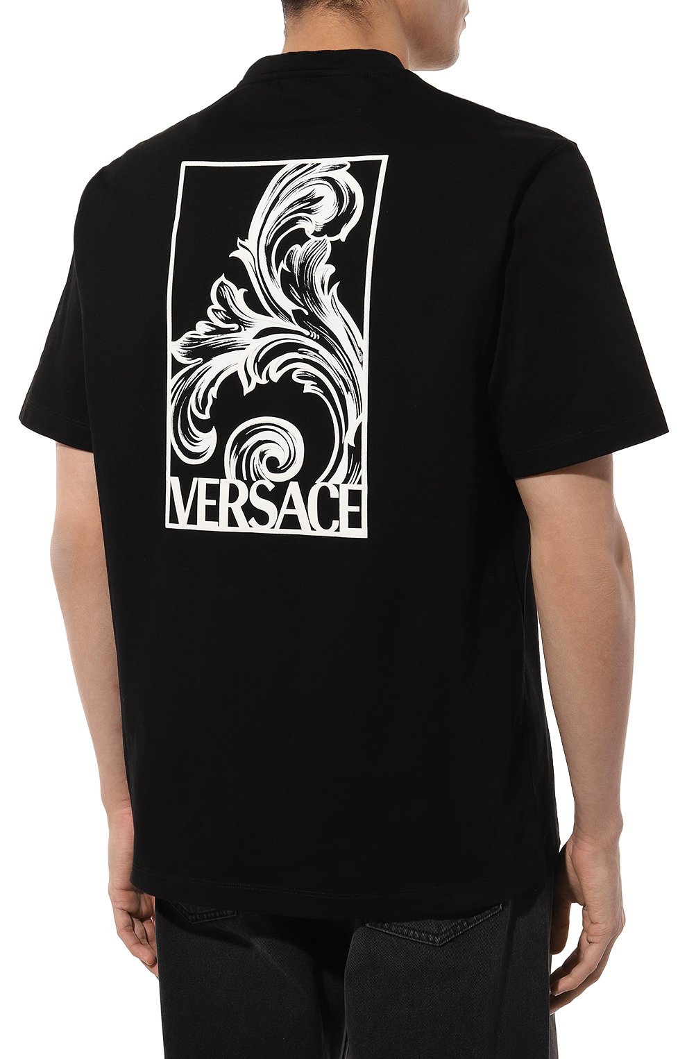 Хлопковая футболка VERSACE, арт. 1014094/1A09877, фото 4