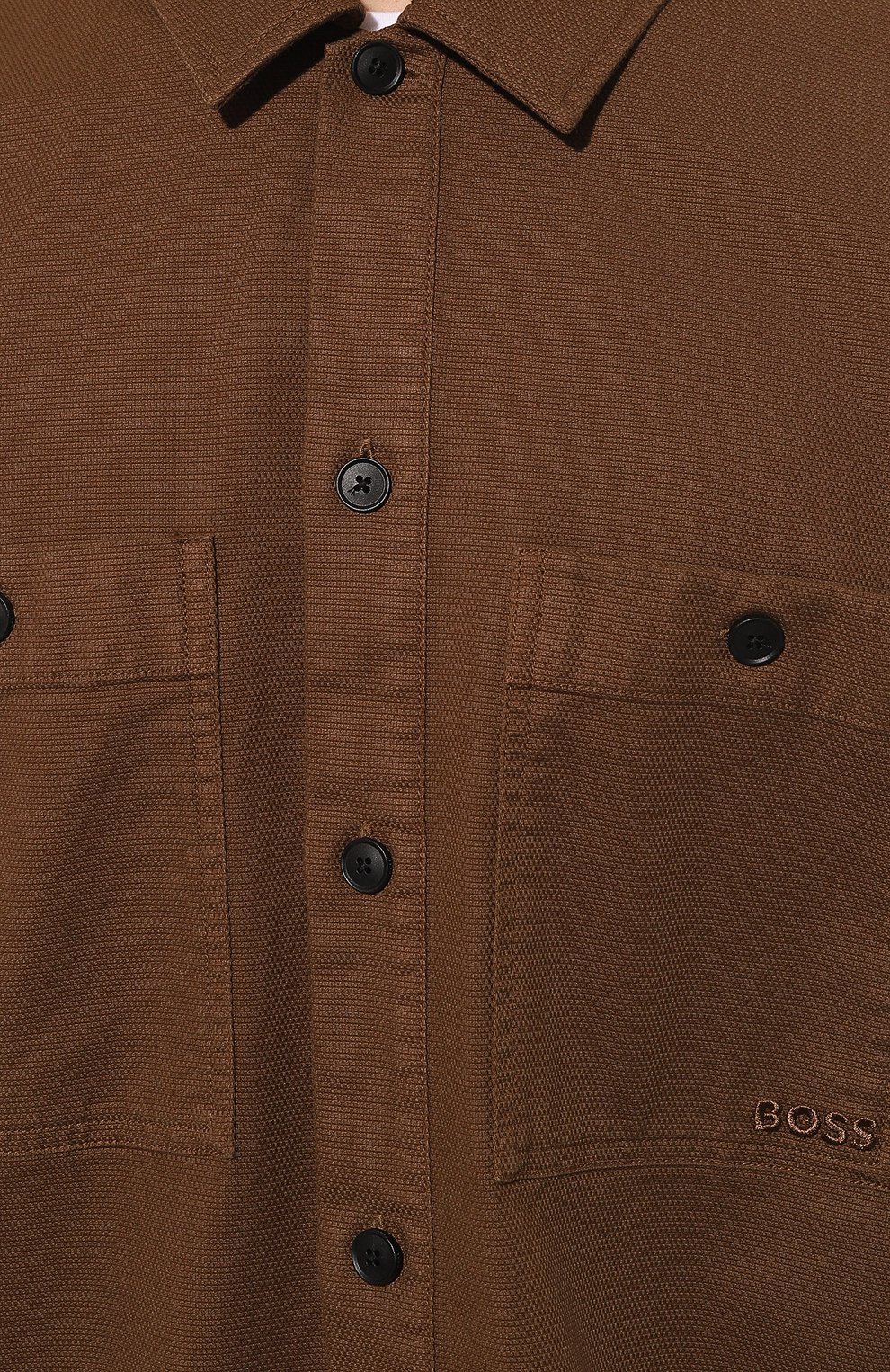 Хлопковая рубашка BOSS ORANGE коричневого цвета по цене 13550 руб., арт. 50483220, фото 5 Хлопковая рубашка BOSS ORANGE, арт. 50483220, фото 5