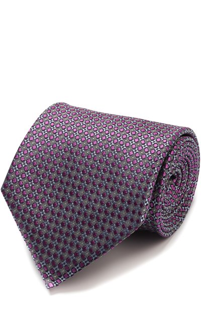 Мужской шелковый галстук с узором ZEGNA, арт. Z9E681XW