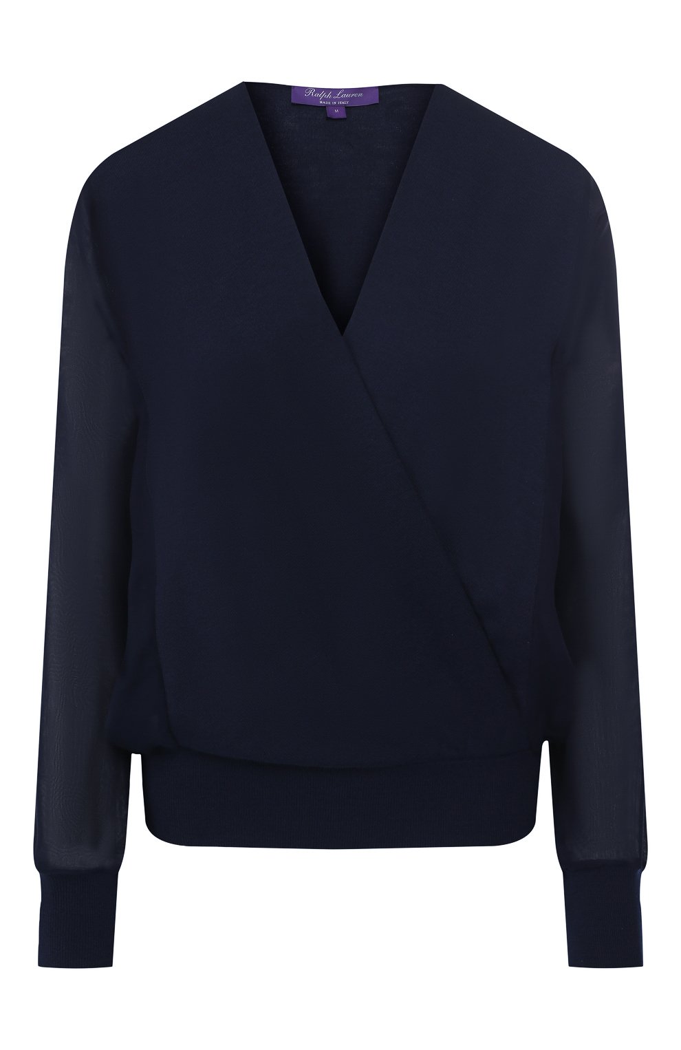Пуловер из смеси шерсти и шелка RALPH LAUREN синего цвета по цене 178500 руб., арт. 290736300, фото 1 Пуловер из смеси шерсти и шелка RALPH LAUREN, арт. 290736300, фото 1