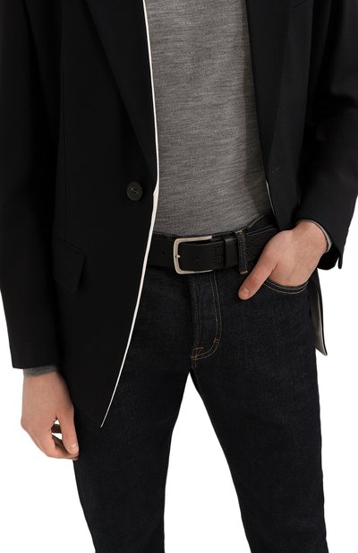 Кожаный ремень BOSS черного цвета по цене 7800 руб., арт. 50486747, фото 2 Кожаный ремень BOSS, арт. 50486747, фото 2