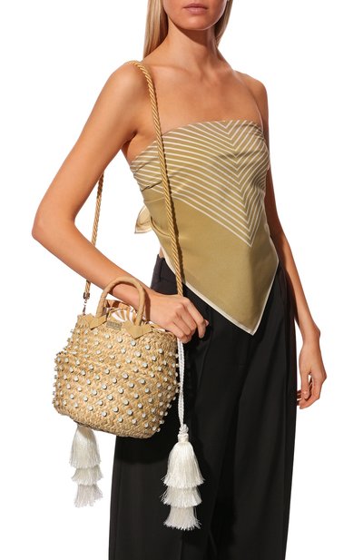 Сумка nina large LE NINE, арт. CRS1-01000 STR SAND/C0TT0N, фото 2