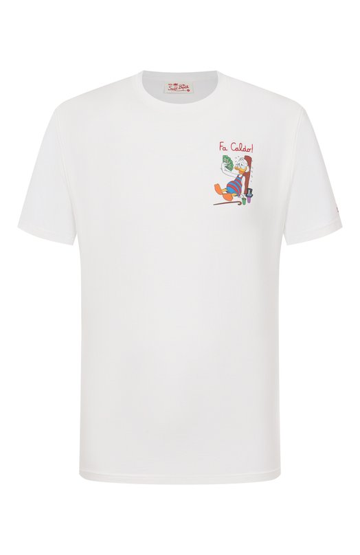 Хлопковая футболка MC2 Saint Barth STBM TSHIRT MAN/05399H Белый STBM TSHIRT MAN/05399H