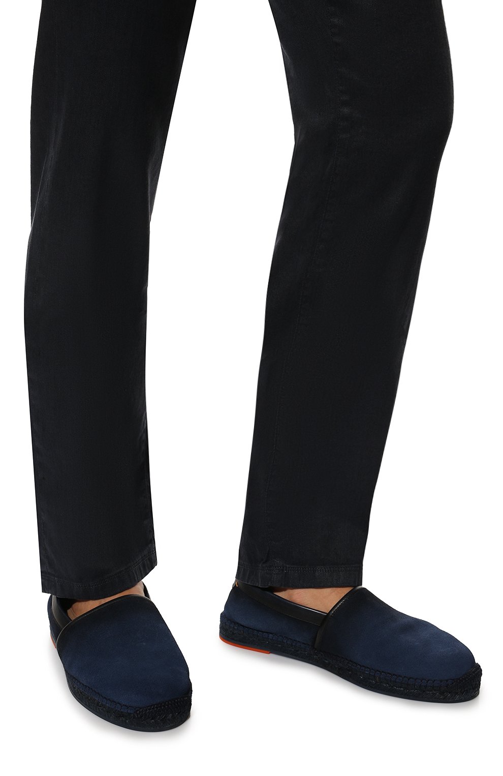 Замшевые эспадрильи SANTONI темно-синего цвета по цене 56100 руб., арт. MGPG18051JU3MRVRU48, фото 3 Замшевые эспадрильи SANTONI, арт. MGPG18051JU3MRVRU48, фото 3