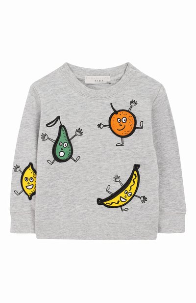 Хлопковый свитшот STELLA MCCARTNEY серого цвета по цене 4430 руб., арт. 540033/SMJ73, фото 1 Хлопковый свитшот STELLA MCCARTNEY, арт. 540033/SMJ73, фото 1