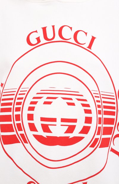 Хлопковое худи GUCCI белого цвета по цене 74050 руб., арт. 615061/XJCRR, фото 5 Хлопковое худи GUCCI, арт. 615061/XJCRR, фото 5