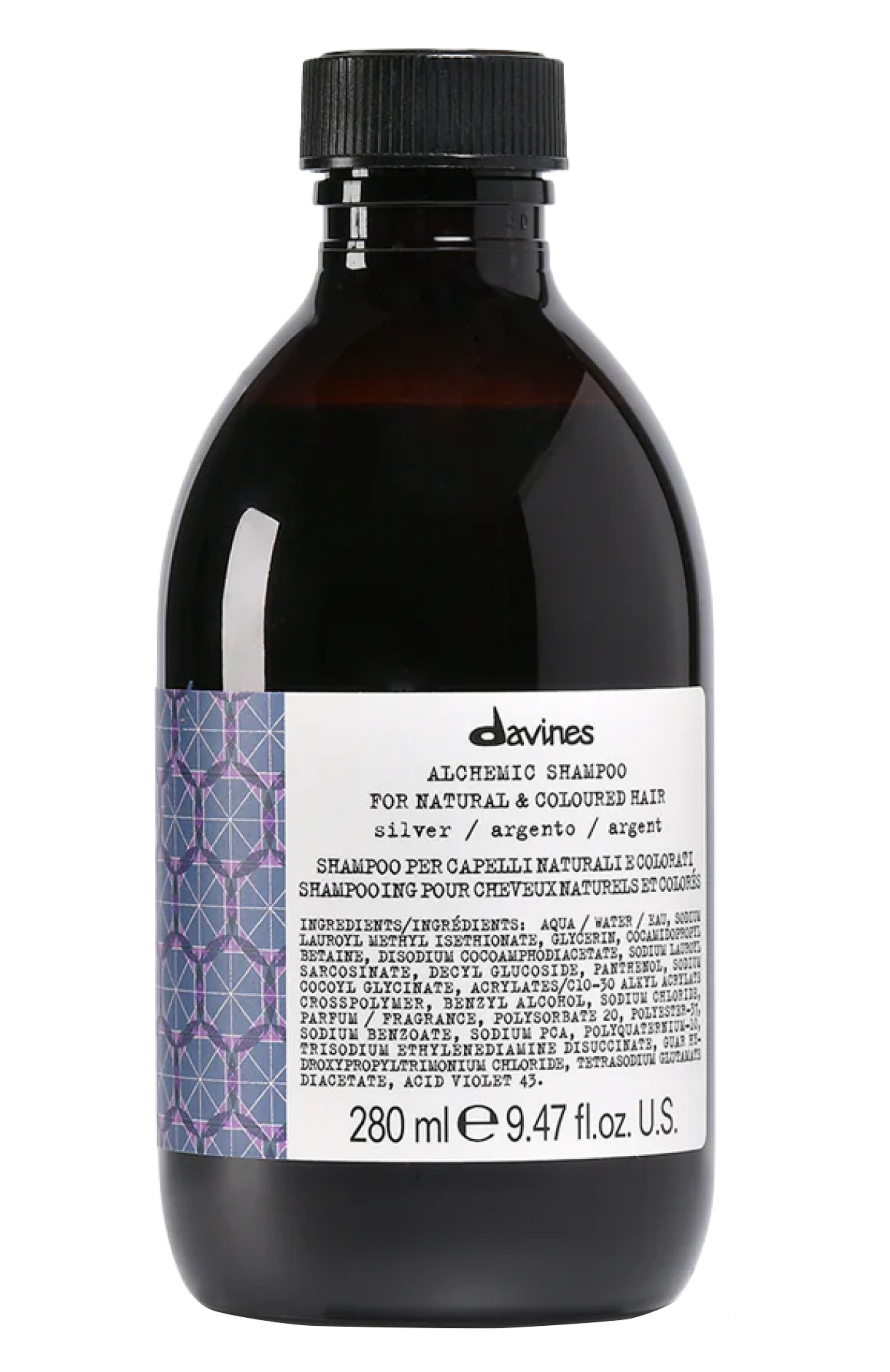Шампунь для натуральных и окрашенных волос alchemic, серебро (280ml) DAVINES бесцветного цвета по цене 3720 руб., арт. 67228, фото 1 Шампунь для натуральных и окрашенных волос alchemic, серебро (280ml) DAVINES, арт. 67228, фото 1