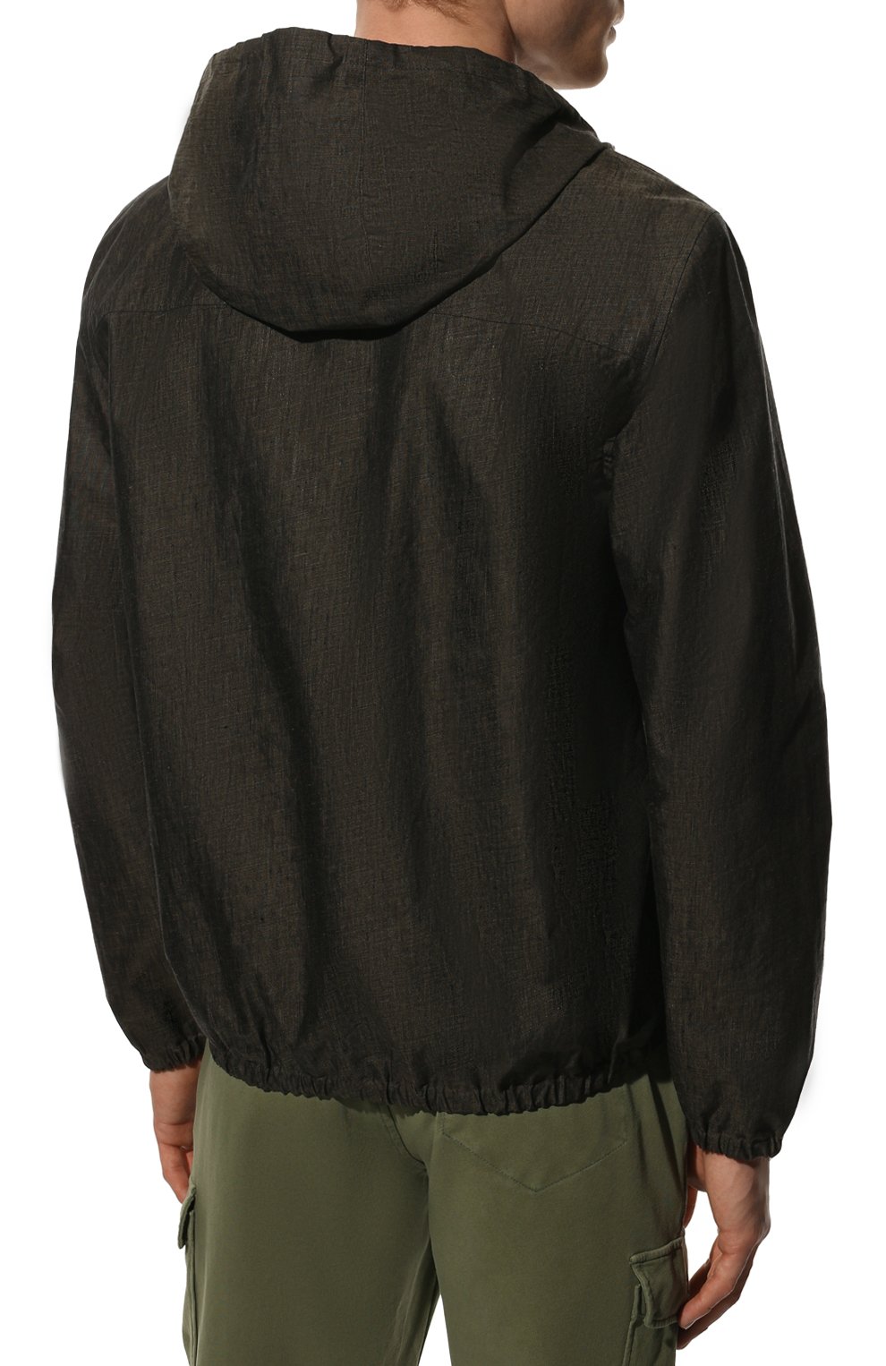 Льняная куртка CAPOBIANCO темно-зеленого цвета по цене 76650 руб., арт. 12M184.LIME., фото 4 Льняная куртка CAPOBIANCO, арт. 12M184.LIME., фото 4