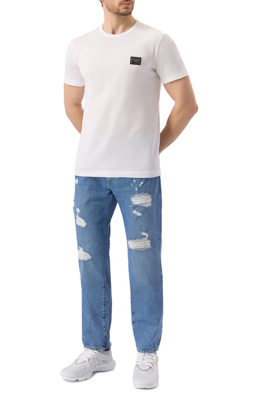 Хлопковая футболка Dolce & Gabbana G8PT1T/G7F2I Белый  G8PT1T/G7F2I Фото 2