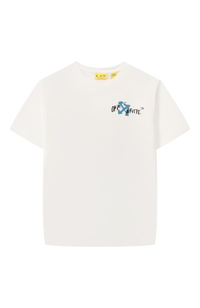 Хлопковая футболка OFF-WHITE, арт. 0BAA002S26JER00E_001