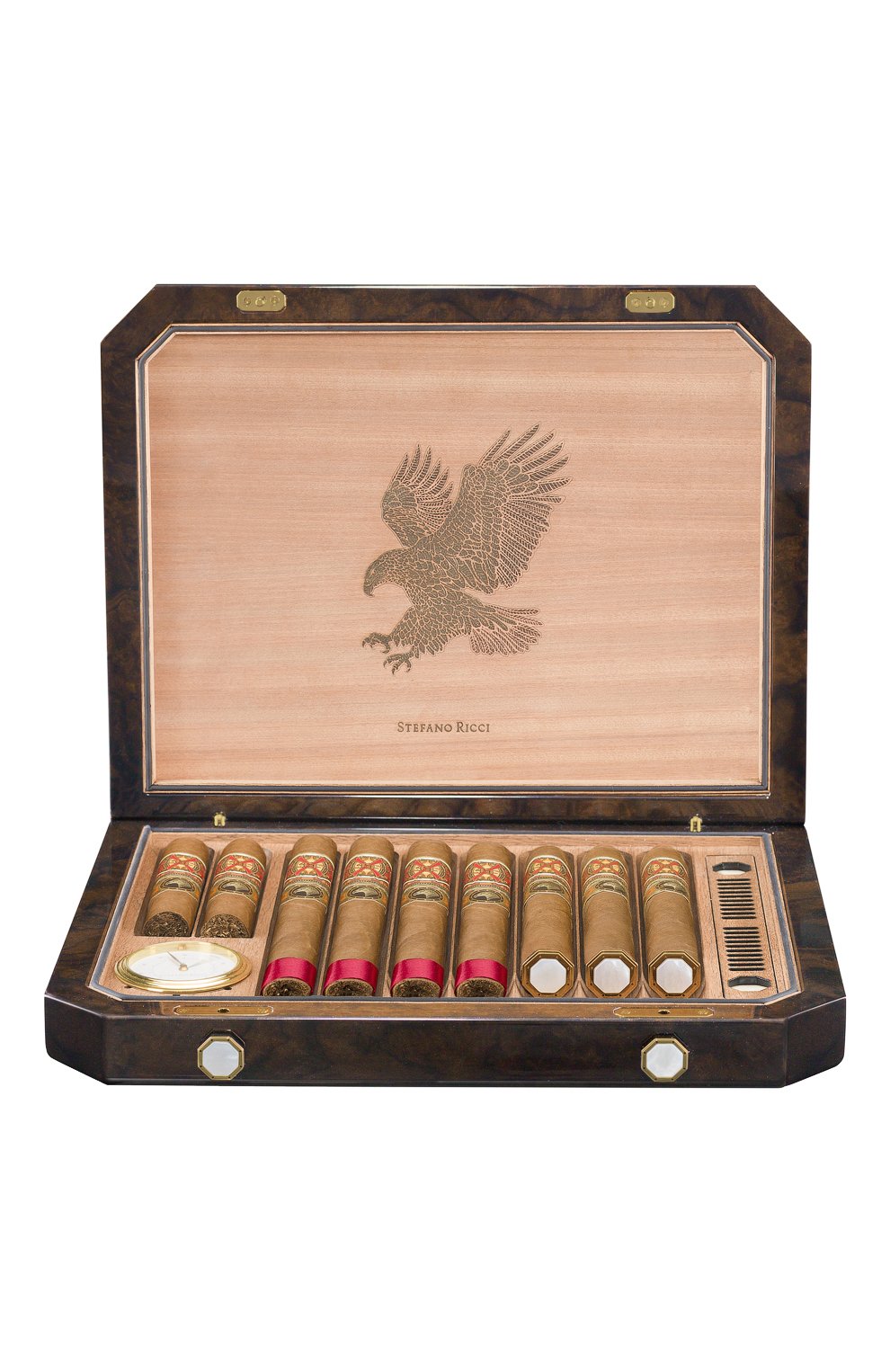 Дорожный хьюмидор на 9 сигар STEFANO RICCI, арт. 0BSG09MP0/BRW001, фото 2