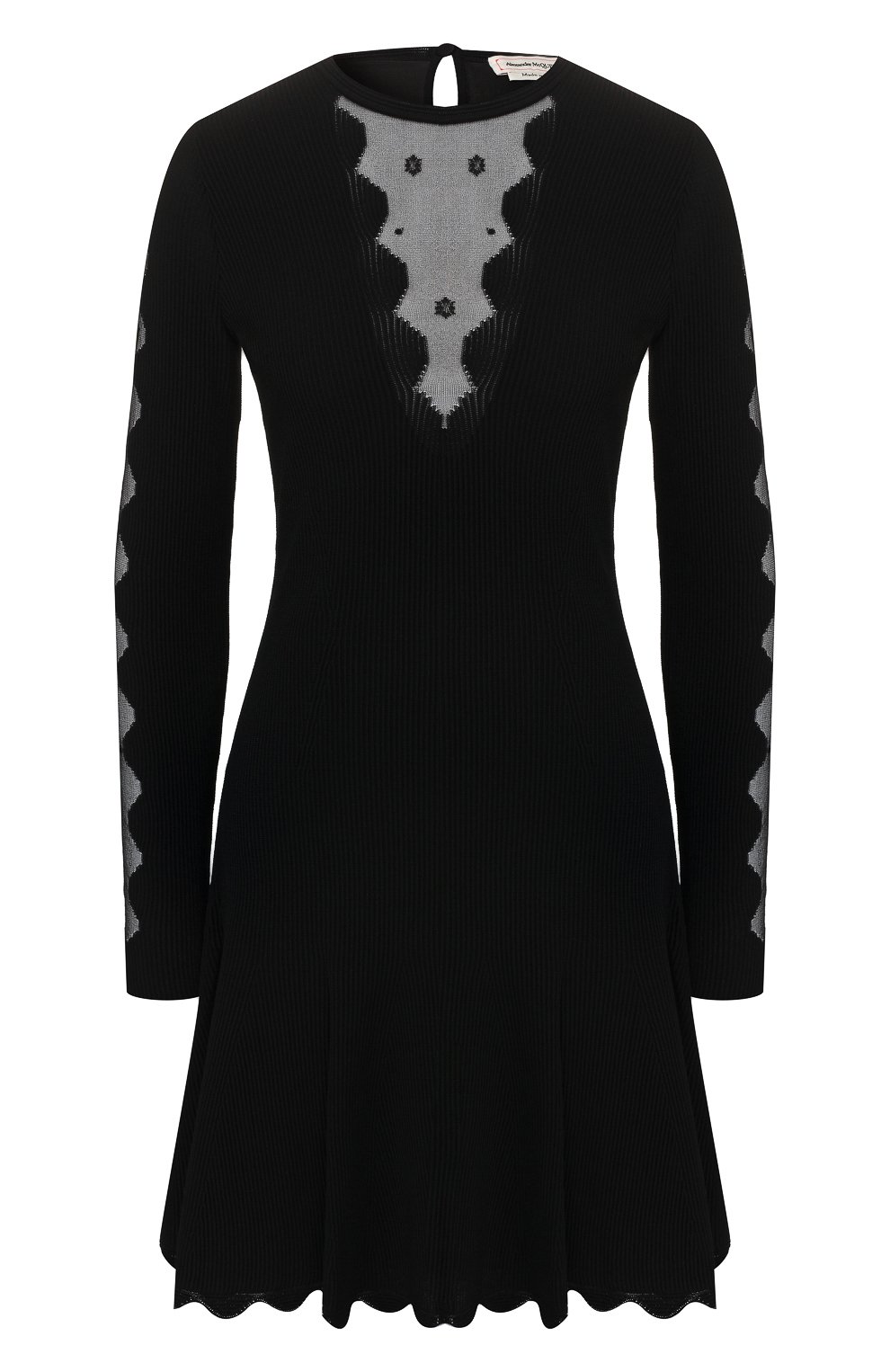 Платье из смеси вискозы и шелка ALEXANDER MCQUEEN, арт. 585220/Q1AD9, фото 1