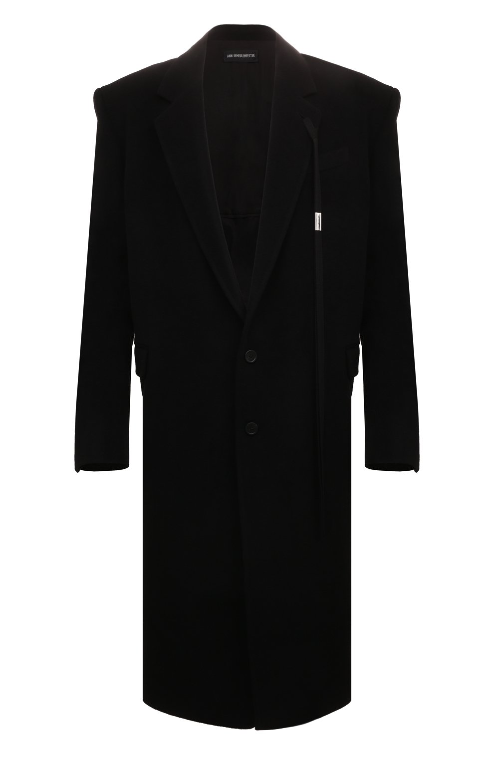 Шерстяное пальто ANN DEMEULEMEESTER черного цвета по цене 294500 руб., арт. 2202-M-C001-FA113-099, фото 1 Шерстяное пальто ANN DEMEULEMEESTER, арт. 2202-M-C001-FA113-099, фото 1
