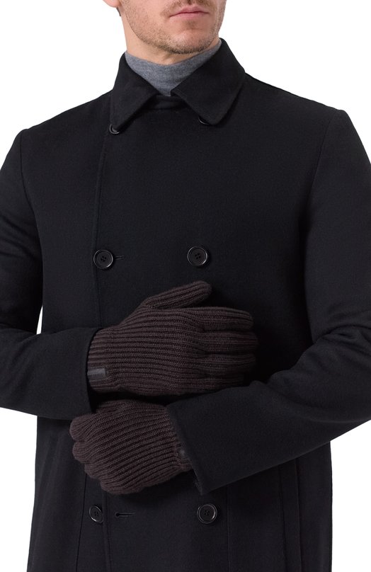 Кашемировые перчатки Giorgio Armani 744141/1A200 Коричневый  744141/1A200 Фото 2