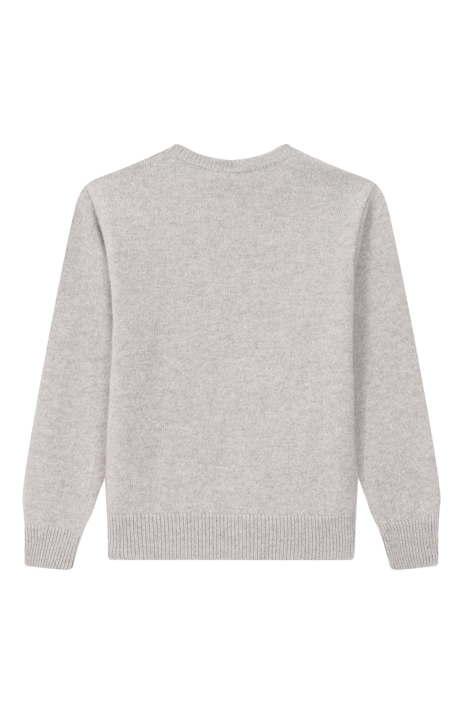 Шерстяной пуловер DOLCE & GABBANA серого цвета по цене 57500 руб., арт. L4KWE2/JDVH0_001, фото 2 Шерстяной пуловер DOLCE & GABBANA, арт. L4KWE2/JDVH0_001, фото 2