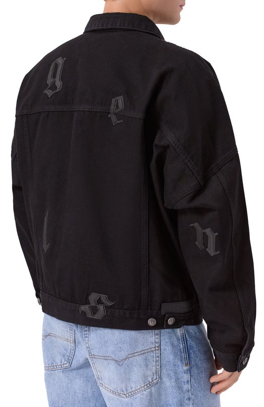 Джинсовая куртка Palm Angels PMYE006F25DEN001 Чёрный  PMYE006F25DEN001 Фото 4