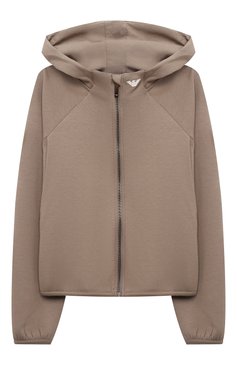 Детская комплект из толстовки и брюк EMPORIO ARMANI бежевого цвета, арт. 6D3V01/1JHSZ | Фото 2 (Рукава: Длинные; Материал внешний: Хлопок; Девочки Кросс-КТ: Костюмы-спорт; Ростовка одежда: 6 лет | 116 см, 10 - 11 лет | 140 - 146см, 7 лет | 122 см, 8 лет | 128 см, 13 - 15 лет | 158 см, 16 лет | 164 см, 4 года | 104 см, 5 лет | 110 см)