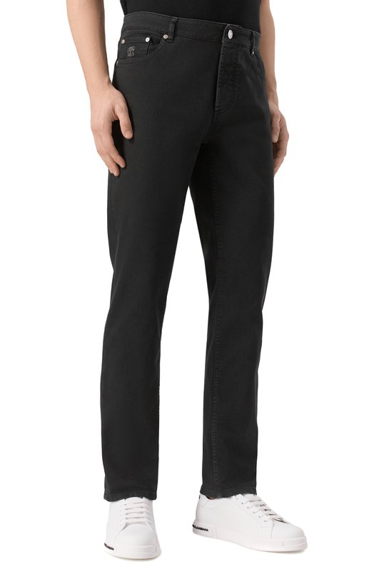 Джинсы Traditional Fit Brunello Cucinelli M277UD3210 Чёрный  M277UD3210 Фото 3