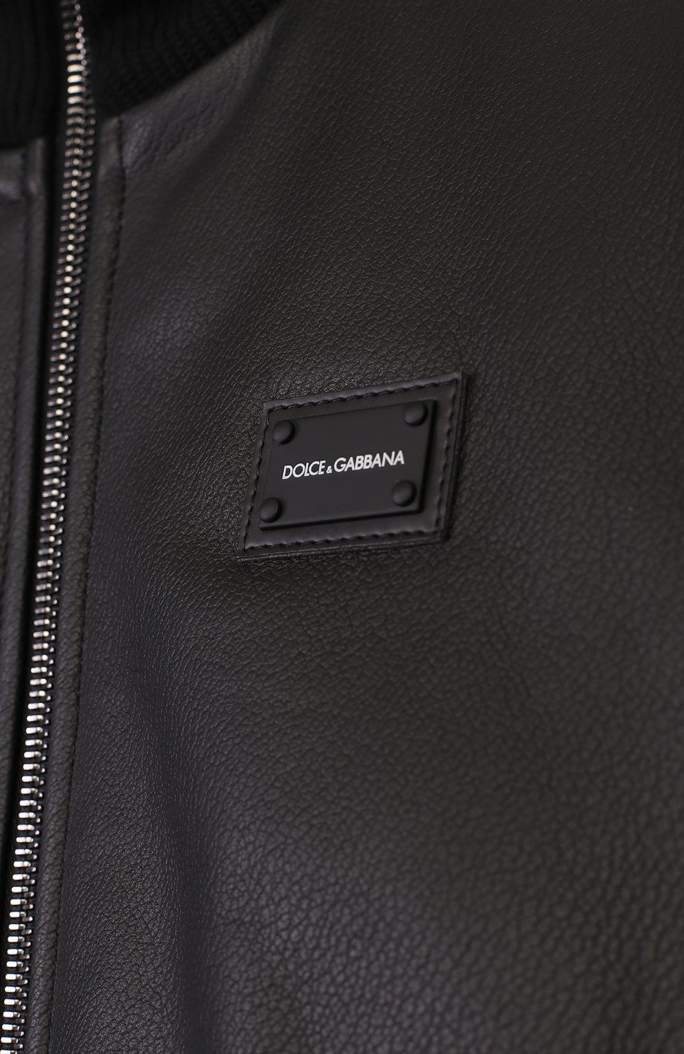 Кожаный бомбер с воротником-стойкой DOLCE & GABBANA, арт. L4JBT8/G7NLM/2-6, фото 3