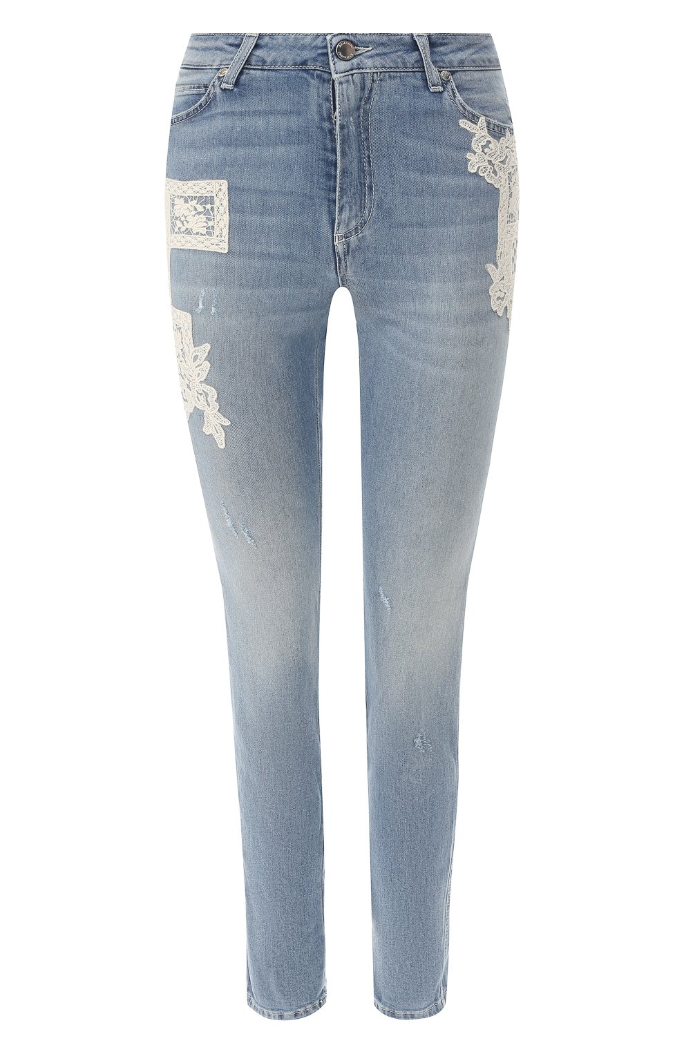 Джинсы с кружевной отделкой ERMANNO ERMANNO SCERVINO, арт. 44 T JL16 JNS, фото 1