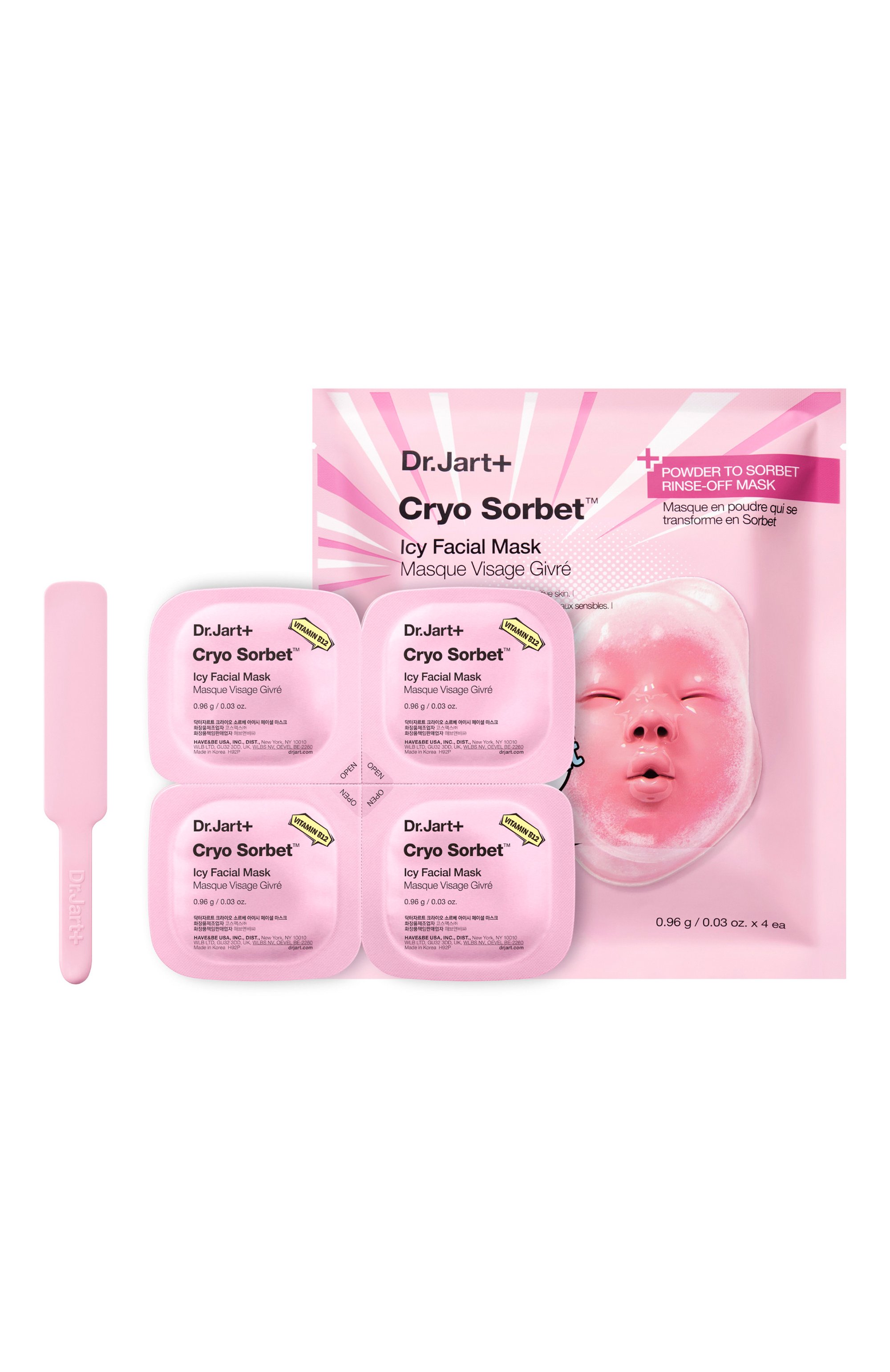 Охлаждающая маска-сорбет в наборе cryo sorbet icy facial mask (4x0,96g) DR.JART+, арт. 1210001223226, фото 1