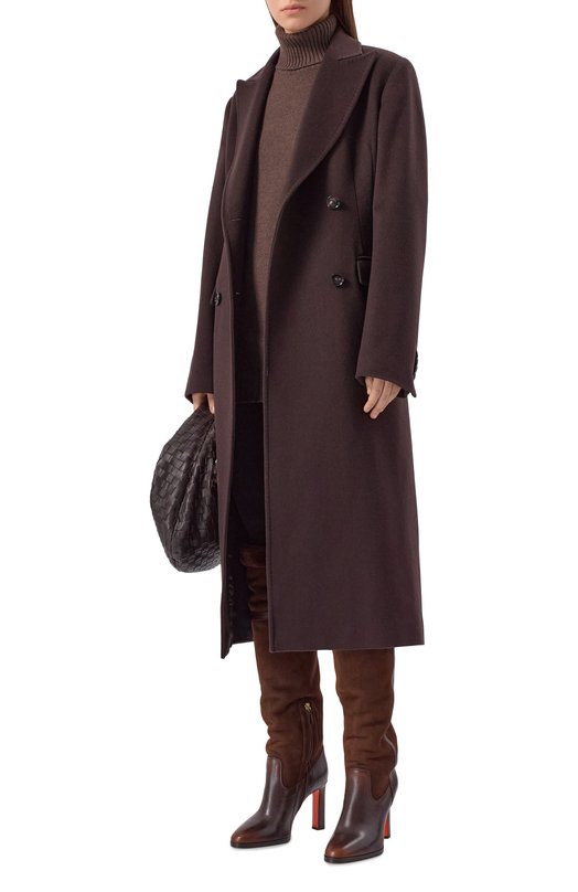 Кожаные ботфорты Santoni WSAG71929HI2ARHG Коричневый  WSAG71929HI2ARHG Фото 3