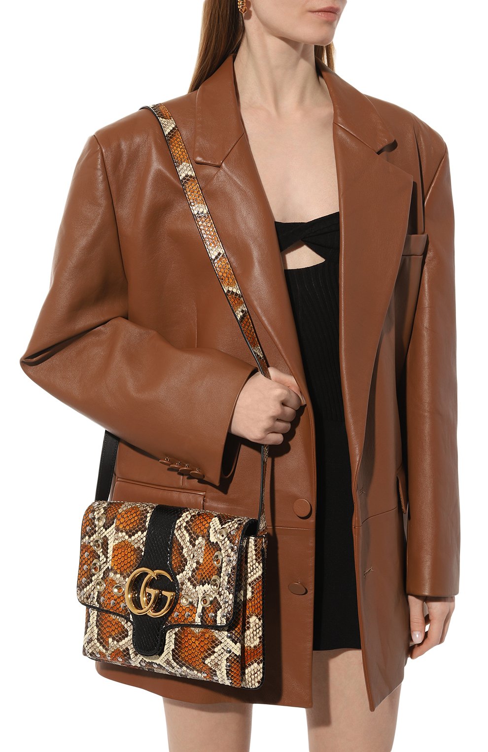 Сумка ali medium из кожи питона GUCCI, арт. 550126 LXOBX, фото 2