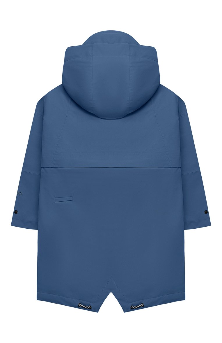 Мужского дождевик с капюшоном GOSOAKY синего цвета, арт. 211.101.514/DENSE MICR0 TWILL | Фото 2 (Кросс-КТ: Демисезон; Региональные ограничения белый список (Axapta Mercury): RU, Не проставлено; Нос: Не проставлено; Ростовка одежда: 5 лет | 110 см, 7 лет | 122 см, 9 лет | 134 см, 12 лет | 152 см, 13 - 15 лет | 158 см, 18 мес | 86 см, 3 года | 98 см)