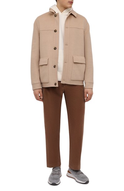 Текстильные кроссовки BRUNELLO CUCINELLI, арт. MZUKIS0250, фото 2