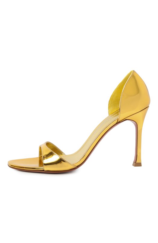 Лакированные босоножки Agnese 95 Amina Muaddi AGNESE SANDAL Золотой  AGNESE SANDAL Фото 4