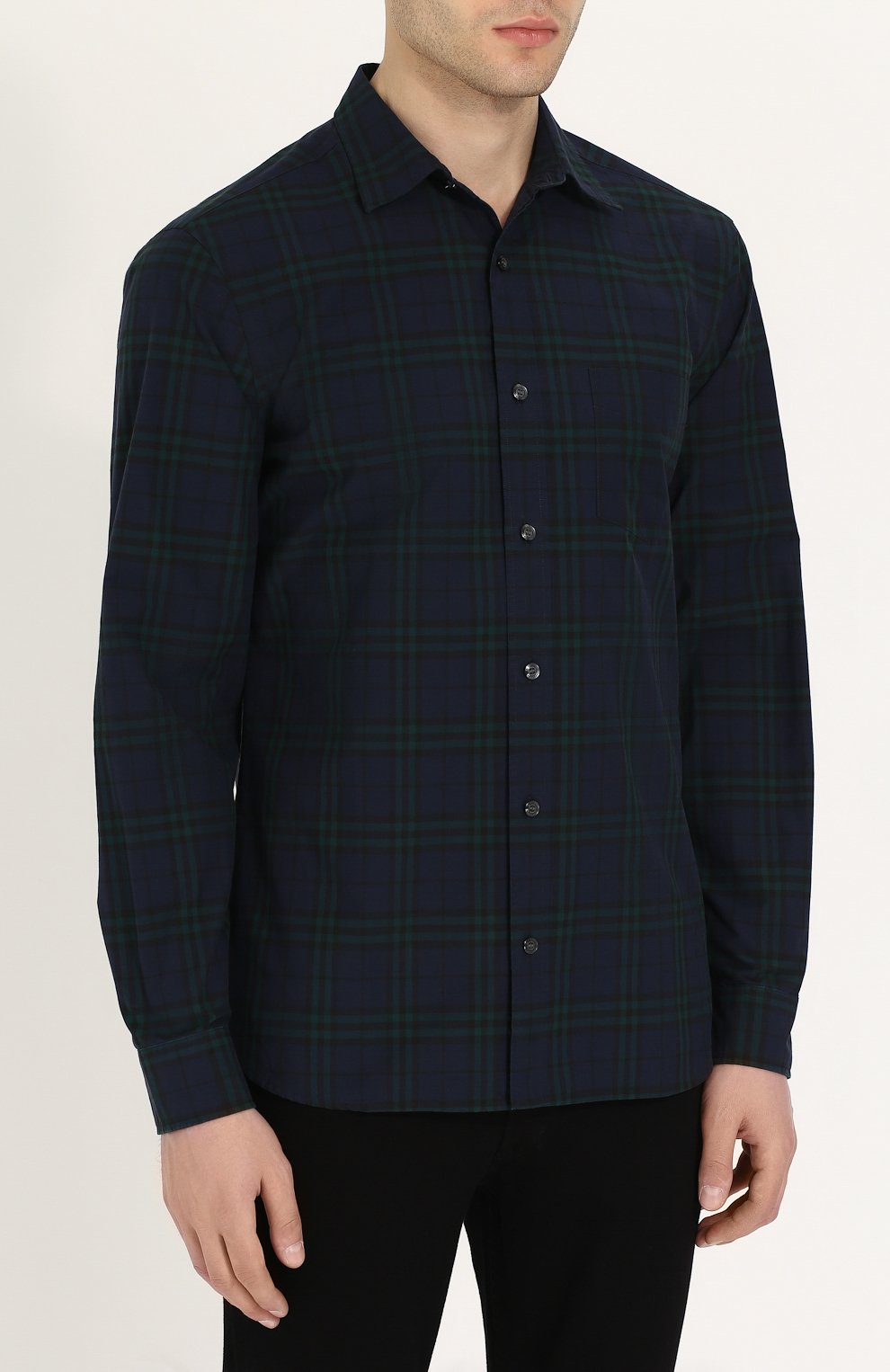 Хлопковая рубашка в клетку BURBERRY, арт. 4066393, фото 3