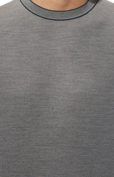 Шелковая футболка ZEGNA серого цвета по цене 123000 руб., арт. UB330A5/B706T05, фото 5 Шелковая футболка ZEGNA, арт. UB330A5/B706T05, фото 5