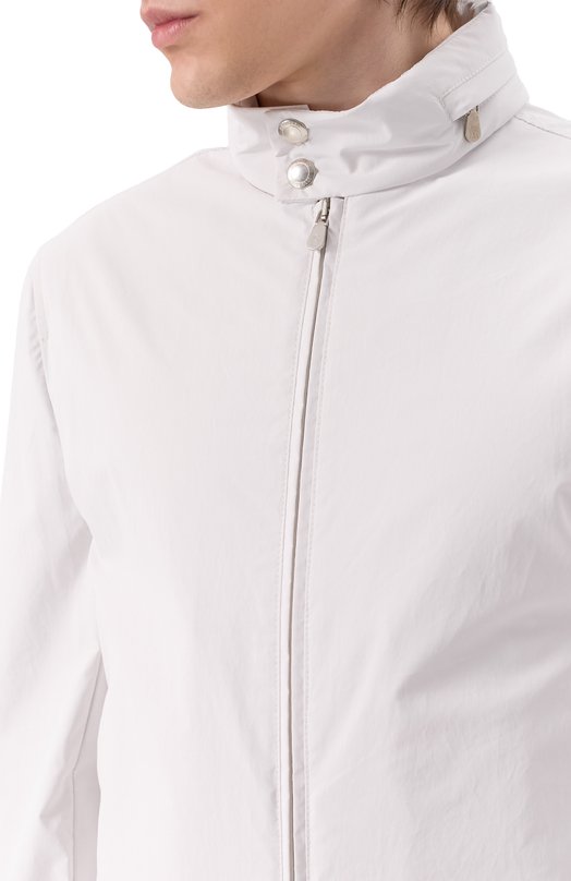 Хлопковый бомбер Brunello Cucinelli MR4566525 Белый  MR4566525 Фото 5