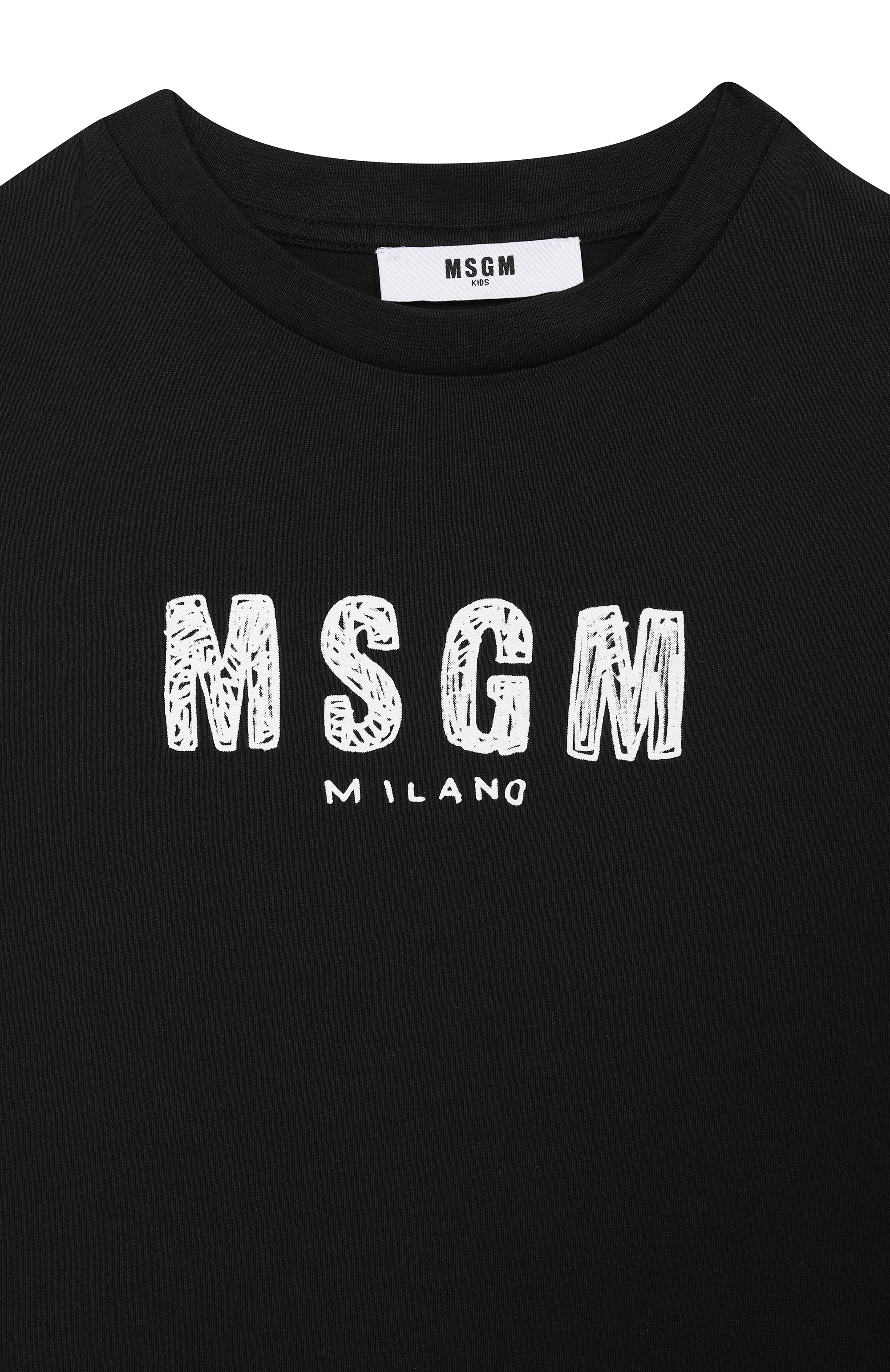 Хлопковая майка MSGM KIDS, арт. S6MSJUTH069, фото 3
