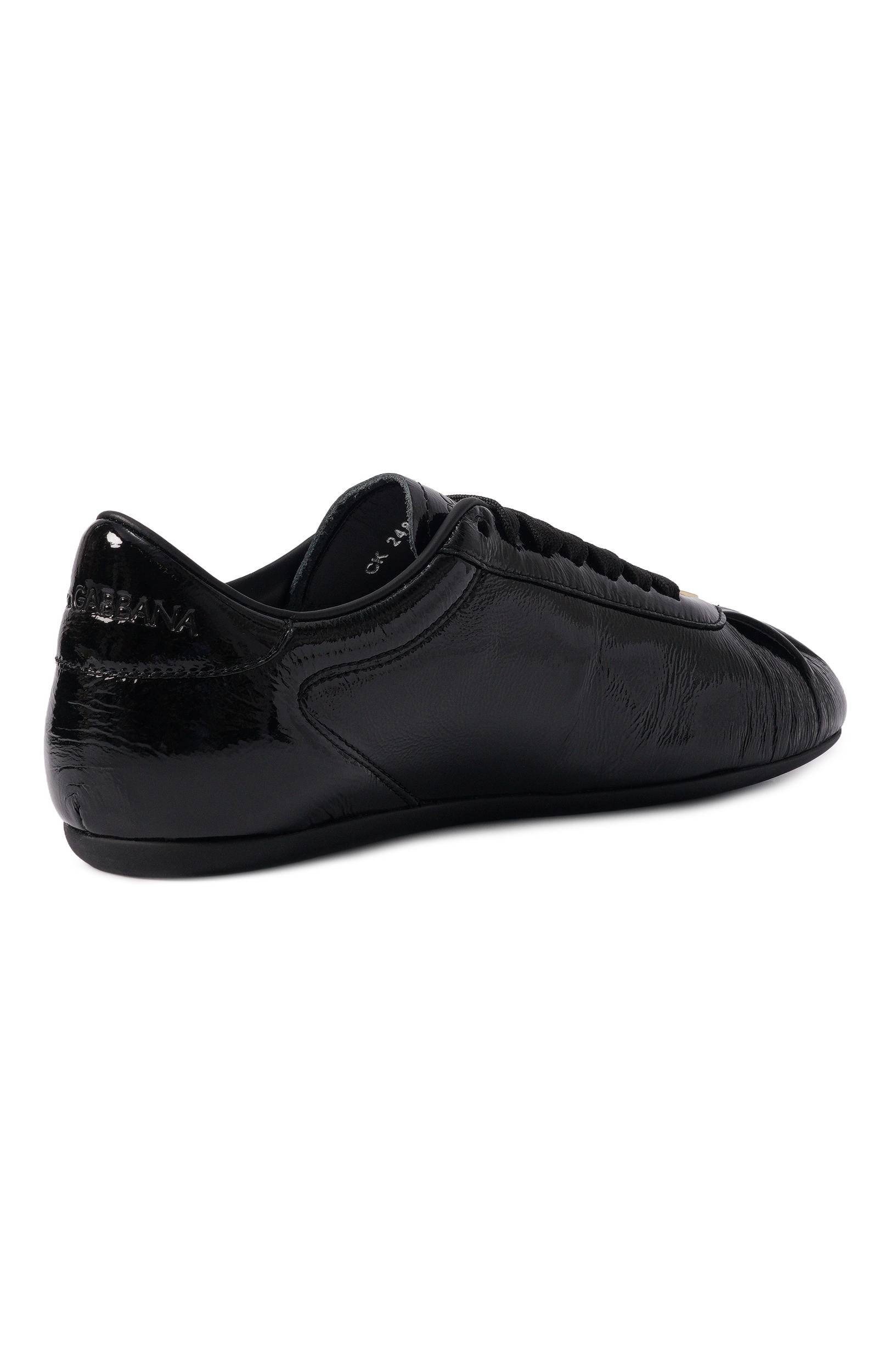 Лакированные кроссовки ballet DOLCE & GABBANA черного цвета по цене 72450 руб., арт. CK2485/A9U97, фото 5 Лакированные кроссовки ballet DOLCE & GABBANA, арт. CK2485/A9U97, фото 5
