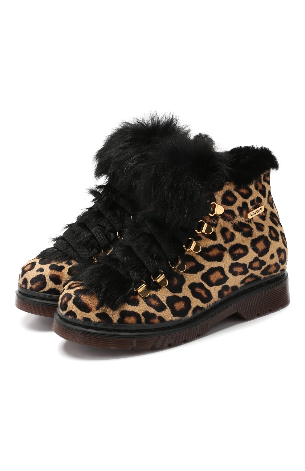 Кожаные ботинки с меховой отделкой MISSOURI, арт. 4754 A/27-30, фото 1