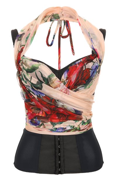 Женский хлопковый топ-корсет DOLCE & GABBANA, арт. F7AX7T/IS1Y7