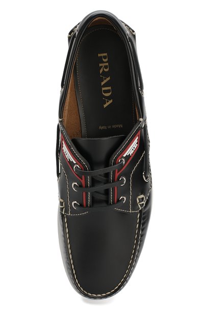 Кожаные топсайдеры PRADA, арт. 2EG269-055-F0002, фото 5