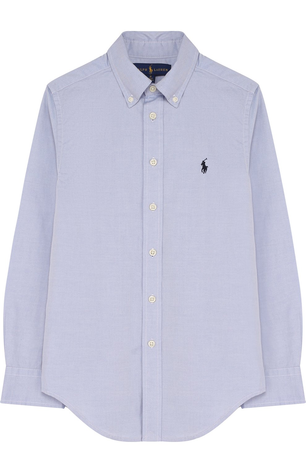 Хлопковая рубашка с логотипом бренда RALPH LAUREN, арт. 323600259, фото 1